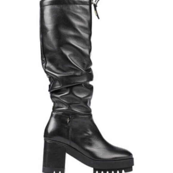 Cesare Paccioti leather slouchy heeled boots - Picture 1 of 15